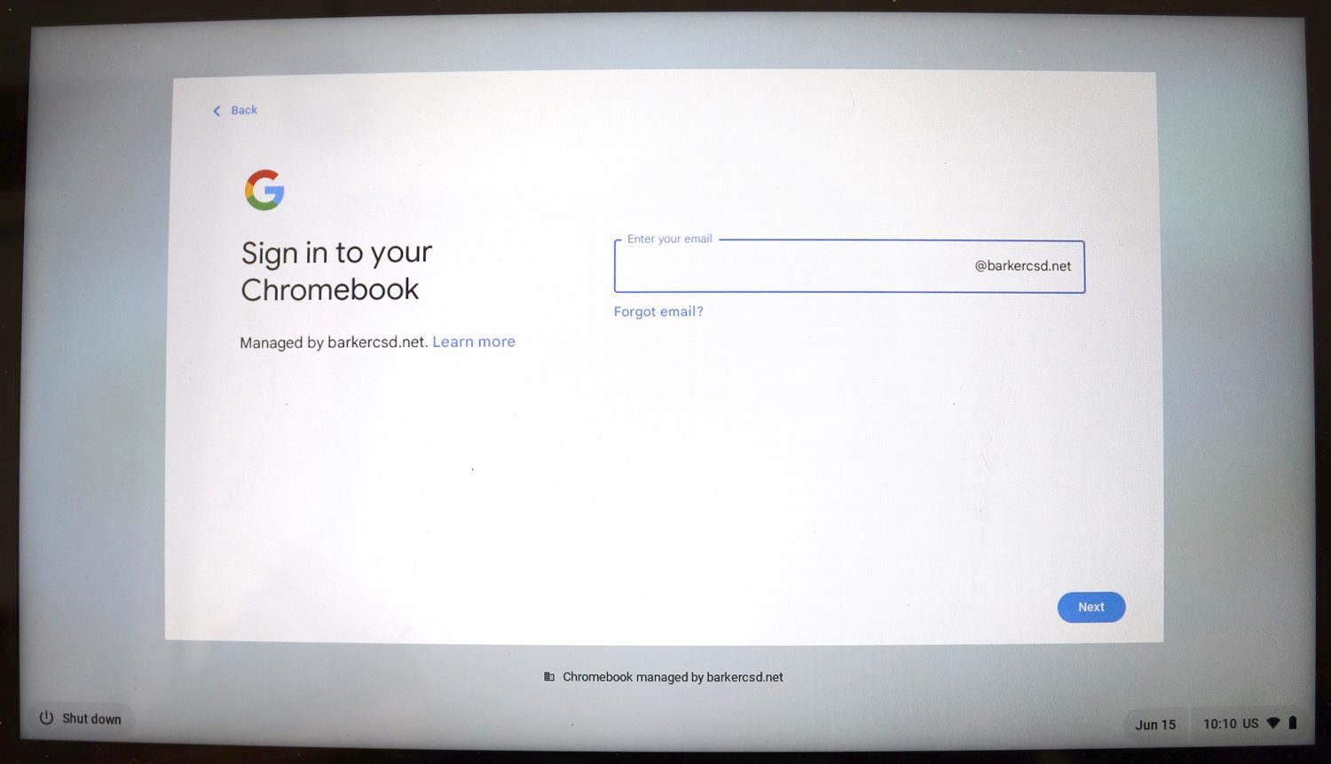 Chromebook Screen